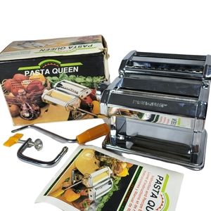 Pasta Queen Pasta Maker Roller Stainless Steel Adjustable 7 Thickness Settings